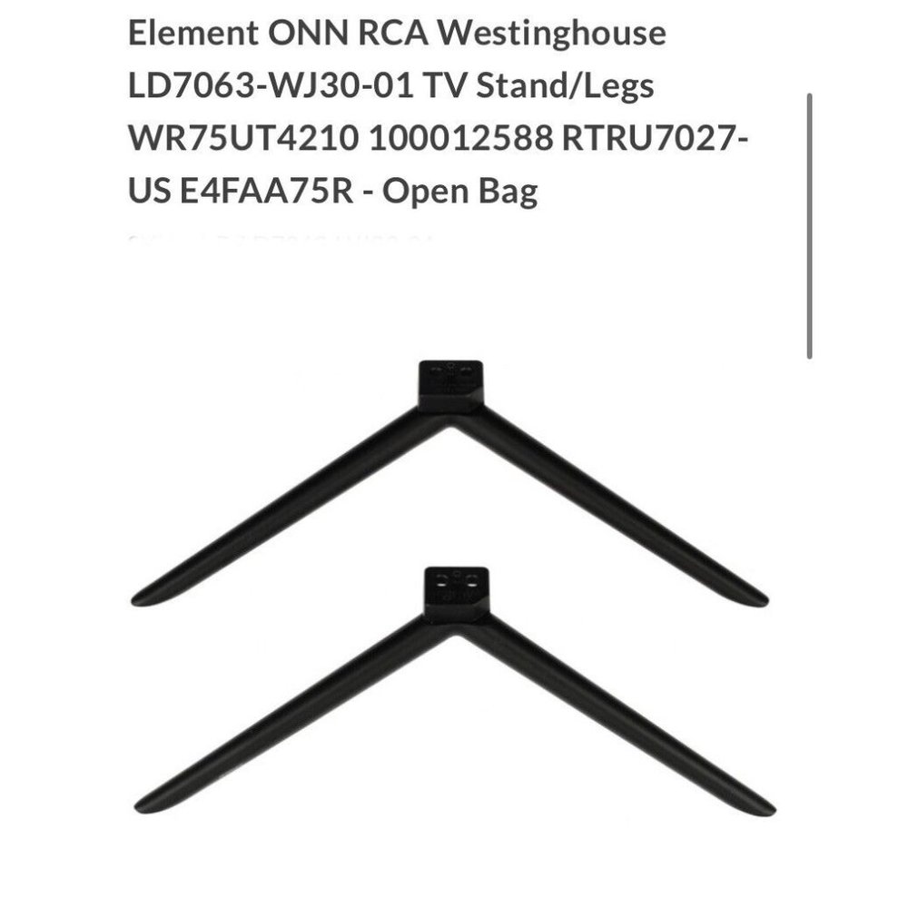 Element TV ONN RCA Westinghouse LD7063-WJ30-01 TV Stand/Legs